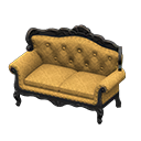 Elegant sofa Gold diamonds Fabric Black