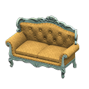 Elegant sofa Gold diamonds Fabric Blue