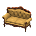 Elegant sofa Gold diamonds Fabric Brown
