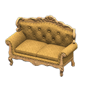 Elegant sofa Gold diamonds Fabric Light brown