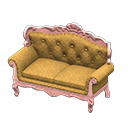 Elegant sofa Gold diamonds Fabric Pink