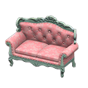 Elegant sofa Pink roses Fabric Blue