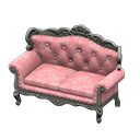 Elegant sofa Pink roses Fabric Silver