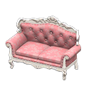 Elegant sofa Pink roses Fabric White