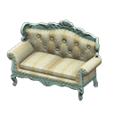 Elegant sofa White with stripe Fabric Blue