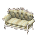 Elegant sofa White with stripe Fabric White