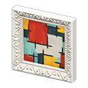 Fancy frame Abstract painting Art genre White