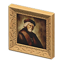 Fancy frame Old portrait Art genre Light brown