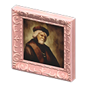 Fancy frame Old portrait Art genre Pink