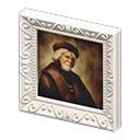 Fancy frame Old portrait Art genre White