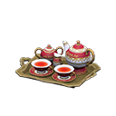 Fancy tea set Red