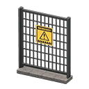 Animal Crossing Fence|Danger Sign Black Image