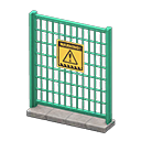 Fence Danger Sign Green