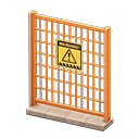 Fence Danger Sign Orange