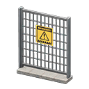 Fence Danger Sign Silver