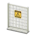 Fence Danger Sign White