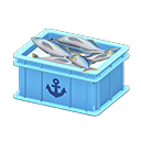 Fish container Anchor Label Light blue