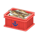 Fish container Anchor Label Red