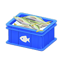 Fish container Fish Label Blue