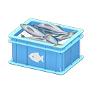 Fish container Fish Label Light blue