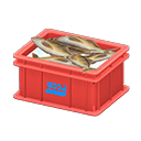 Fish container Logo Label Red