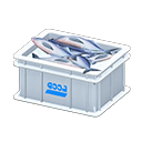 Fish container Logo Label White