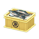 Fish container Saka(Fish) Label Yellow