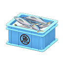 Fish container Sakana (Fish) Label Light blue