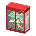 Flower display case Red