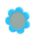 Flower tabletop mirror Blue