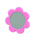 Flower tabletop mirror Pink