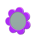 Flower tabletop mirror Purple
