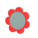 Flower tabletop mirror Red