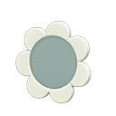 Flower tabletop mirror White
