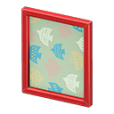 Framed poster Birds Poster design Red