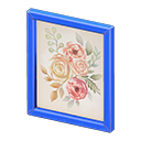 Framed poster Flowers Poster design Blue