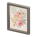 Framed poster Flowers Poster design Gray