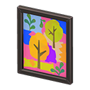 Framed poster Trees Poster design Black