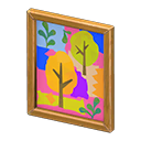 Framed poster Trees Poster design Brown