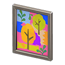 Framed poster Trees Poster design Gray