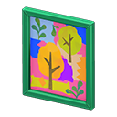 Framed poster Trees Poster design Green