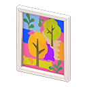 Framed poster Trees Poster design White