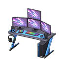 Gaming desk Desktop Monitors Black & blue
