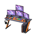 Gaming desk Desktop Monitors Black & orange