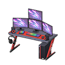 Gaming desk Desktop Monitors Black & red