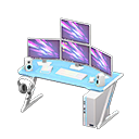 Gaming desk Desktop Monitors Light blue