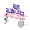 Gaming desk Desktop Monitors Pink
