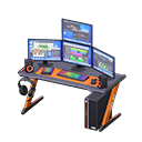 Gaming desk Digital-audio workstation Monitors Black & orange