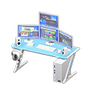 Gaming desk Digital-audio workstation Monitors Light blue