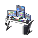 Gaming desk Digital-audio workstation Monitors White